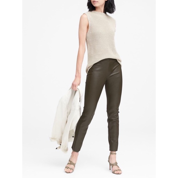 Vegan Leather Pants Banana Republic on 